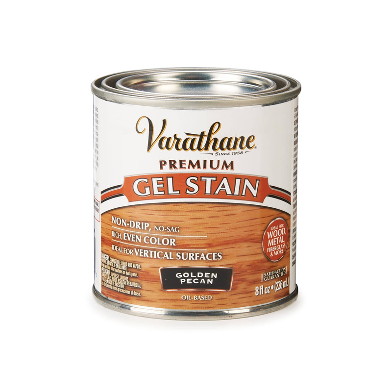 Premium Gel Stain - Oil Based - Color:Golden Pecan - Size:8-oz